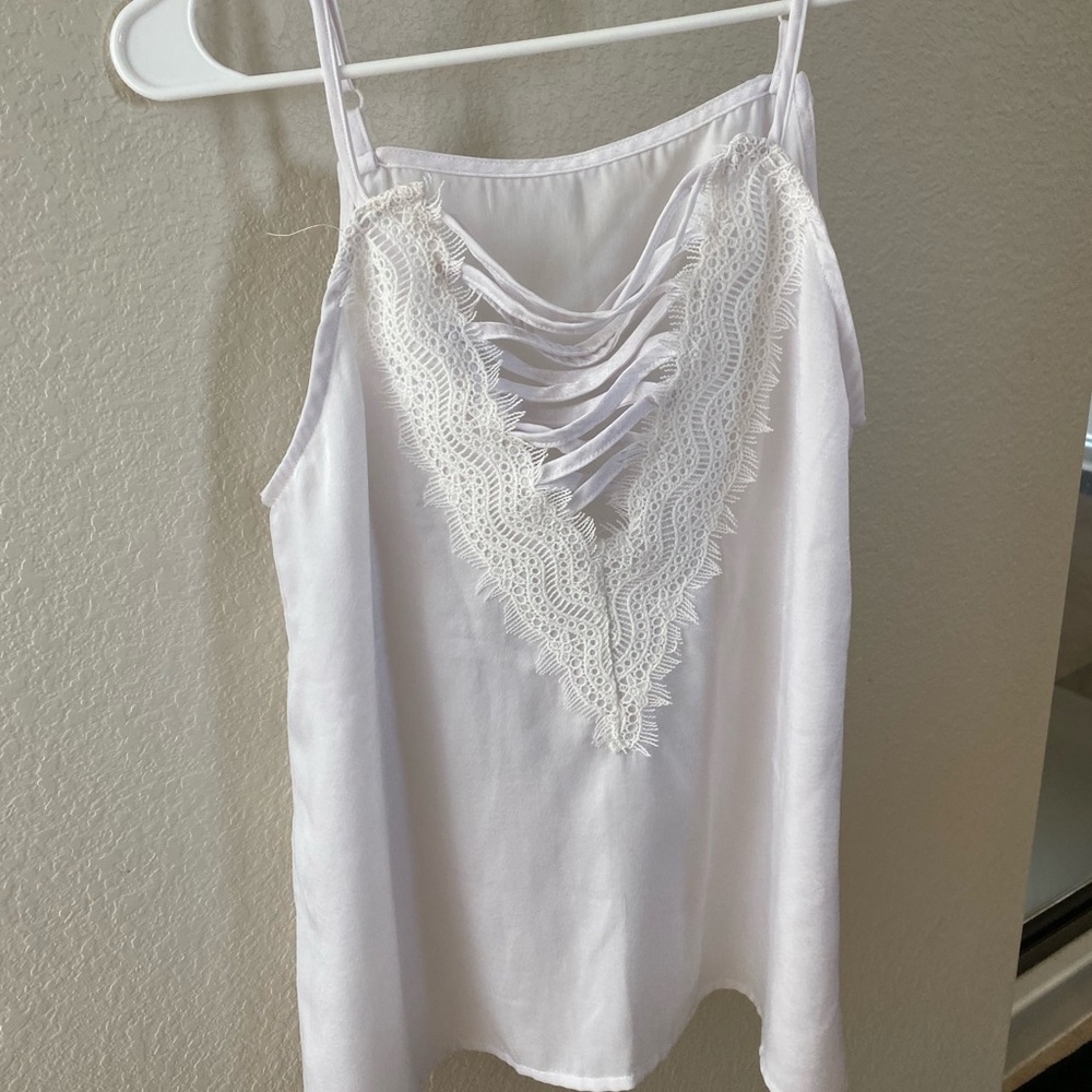 White lace cami